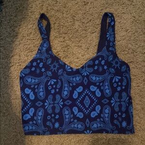 Aerie Blue Paisley Crop Top (M)